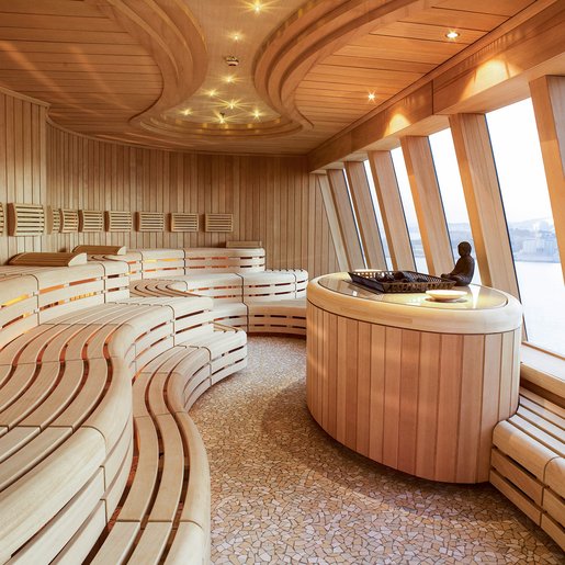 Sauna with sea views