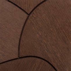 CURVE veneer ceiling in wenge wood