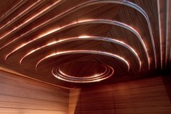 KLAFS AURORA sauna / EUKLID luminous sauna ceiling