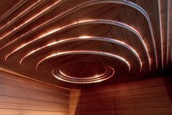 KLAFS AURORA sauna / EUKLID luminous sauna ceiling