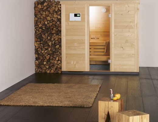 Versatile customizable sauna made of solid wood, EMPIRE sauna