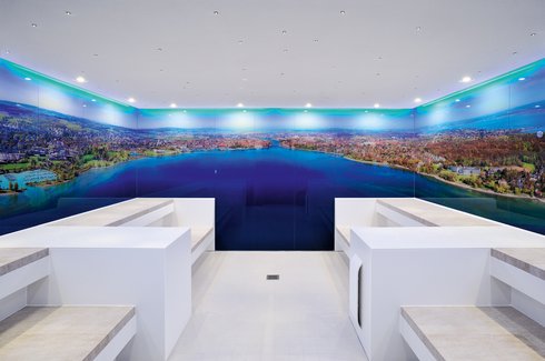 Steam bath ceiling in plaster, BGK Therme