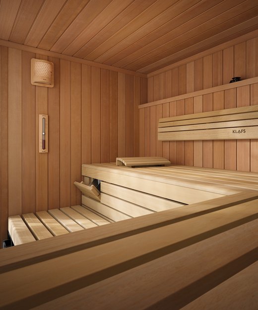 Interior fittings of the PREMIUM sauna