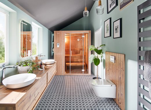 In the bathroom: Sauna for small spaces.