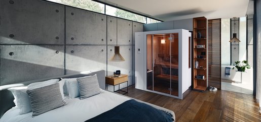 The innovative S1 sauna as sauna en suite