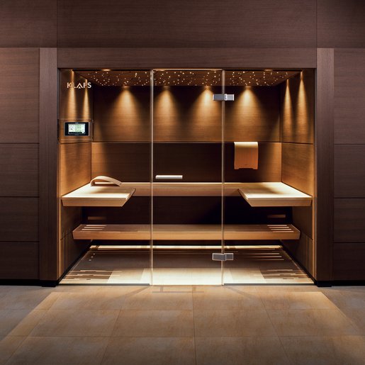 The CASENA sauna offers a surprising and innovative answer to sauna benches: with no visible substructure, the benches appear to float in the air.