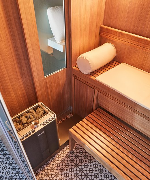Interior fittings of the S1 sauna