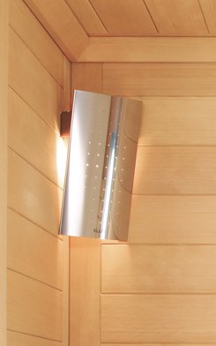 EMPIRE solid wood sauna with stainless steel sauna lamp
