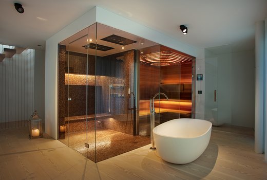 KLAFS Sauna Aurora with steam shower