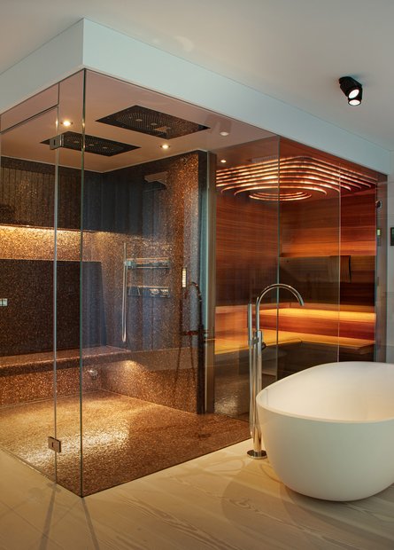 KLAFS Sauna Aurora with steam shower