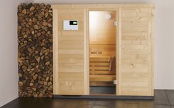 Solid wood sauna