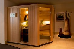 HOME sauna with 5-corner floor plan